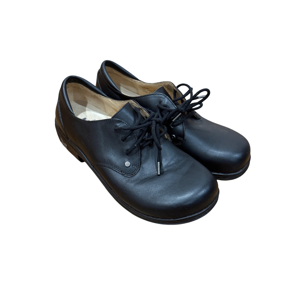 Alegria Tera Pro Black Leather Lace Up Oxfords Shoes Butterfly Logo Sz 37 US 7